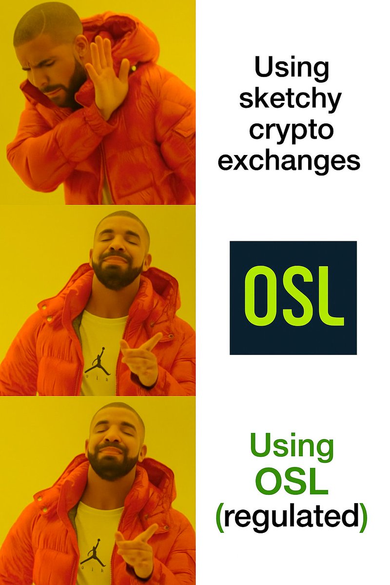 Samoff844's tweet image. Sketchy exchanges? No thanks.
I choose @osldotcom  Regulated, secure, trusted.

#OSL #SimplyCrypto