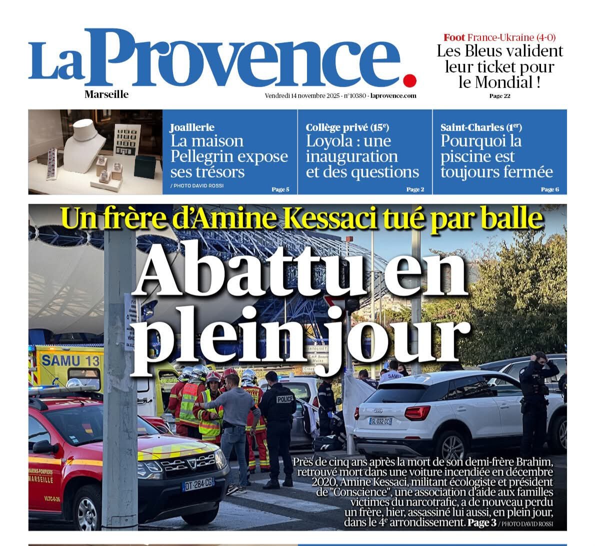 Choqué et horrifié par ce nouveau meurtre. Le narcotrafic est une plaie pour notre ville. 

Soutenons toutes et tous <a href="/kessaciamine1/">Amine Kessaci</a> . Soyons à ses côtés et aux côtés de sa famille. 

Disons clairement à ces meurtriers que nous ne nous tairons pas, nous n'avons pas peur d'eux.