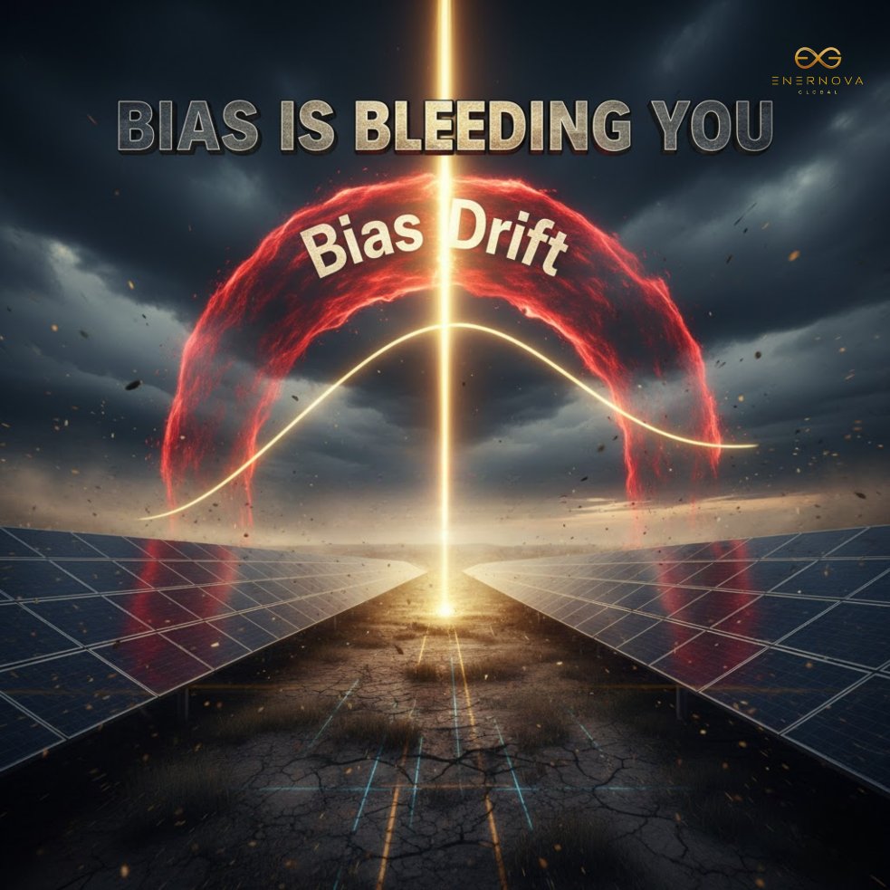 EnernovaGlobal's tweet image. Forecast Bias
Forecast bias is the silent killer of renewable profitability.
Most teams don’t track it in real time.
#EnernovaOS measures bias hourly asset, portfolio, and weather-model drift.
If you don’t know your bias curve, you don’t know your risk.
#SolarAnalytics #EnergyAI
