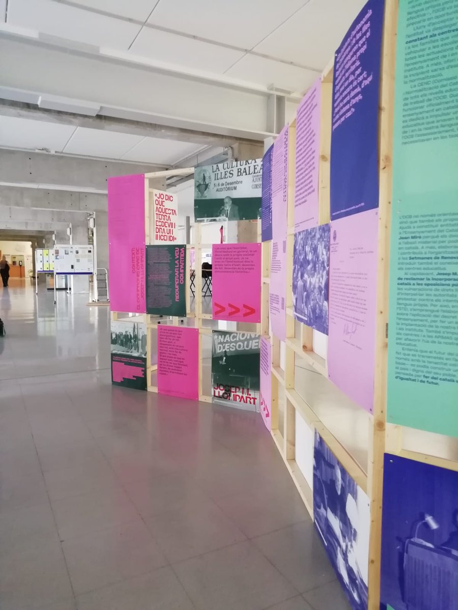 ocbcat's tweet photo. 🔥 El vestíbul de l'edifici Gaspar Melchor de Jovellanos @UIBuniversitat és la següent aturada de l'exposició '«Jo dic que aquesta terra esdevindrà un incendi» Josep M. Llompart: paraules de resistència'.

🗨️ Una exposició amb un enfocament contemporani i un disseny dinàmic i adaptable que posa en valor la vigència del pensament i l’acció de Josep M. Llompart i reactiva la seva veu i els seus valors com a eines de reflexió i acció col·lectiva avui.

🗓️ L'exposició romandrà al vestíbul de l'edifici Jovellanos de la @UIBuniversitat fins al 3 de desembre.