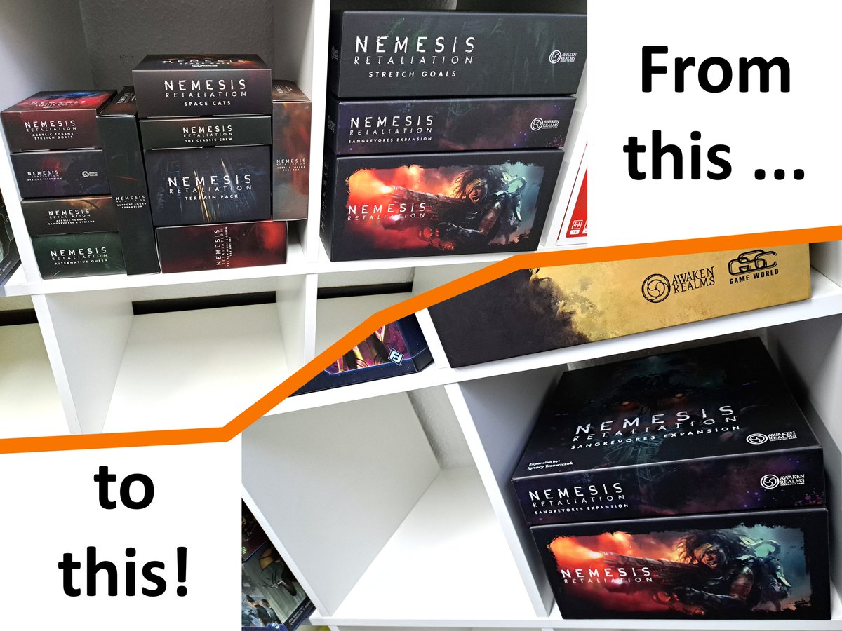 TinkeringPaws's tweet photo. Can you escape from the facility? 🚀 Prepare yourself with our Board Game Insert for Nemesis: Retaliation! 👽
Supporting all expansions, crowdfunding exclusives &amp; stretch goals, vertical storage and card sleeves. 
https://t.co/ybQbx0Sm1I

#Nemesis #Retaliation #AwakenRealms https://t.co/5xjdAGncf5