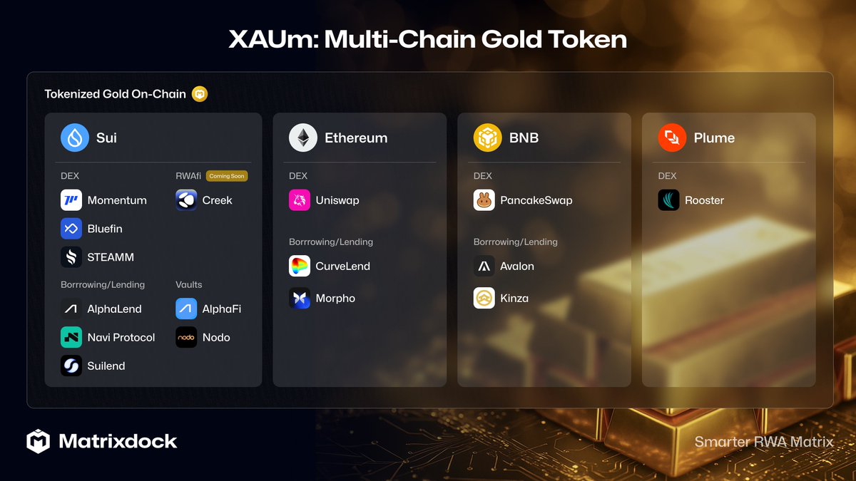 matrixdock's tweet image. Why Multi-Chain Gold?

Because we want to help more crypto users access a safe-haven asset on-chain. This is what the crypto community needed, especially in the risk-off sentiment 🙏.

matrixdock.com/blog/announcem…
