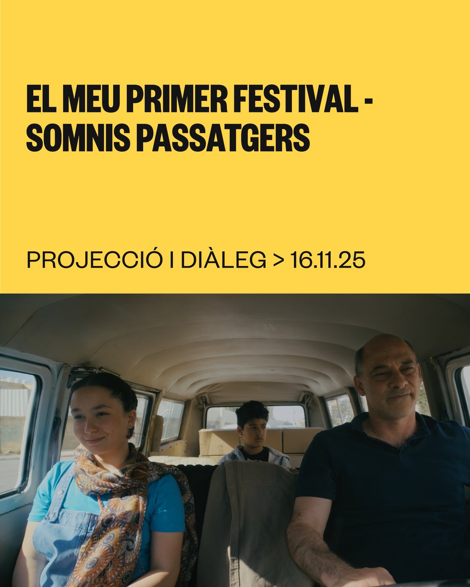 El <a href="/MeuPrimerFesti/">Meu Primer Festival</a> continua amb la projecció del llargmetratge “Somnis passatgers” (Palestina, 2024).

Després, hi haurà un diàleg amb Salah Jamal, de la @palestina_cat.

📆 16.11.25 - 18.00 h
📍<a href="/filmotecacat/">Filmoteca Catalunya</a> 

🔗acciocinema.cat/activitats
<a href="/cooperaciocat/">Cooperació</a> @lafedecat @catalunyafilmf