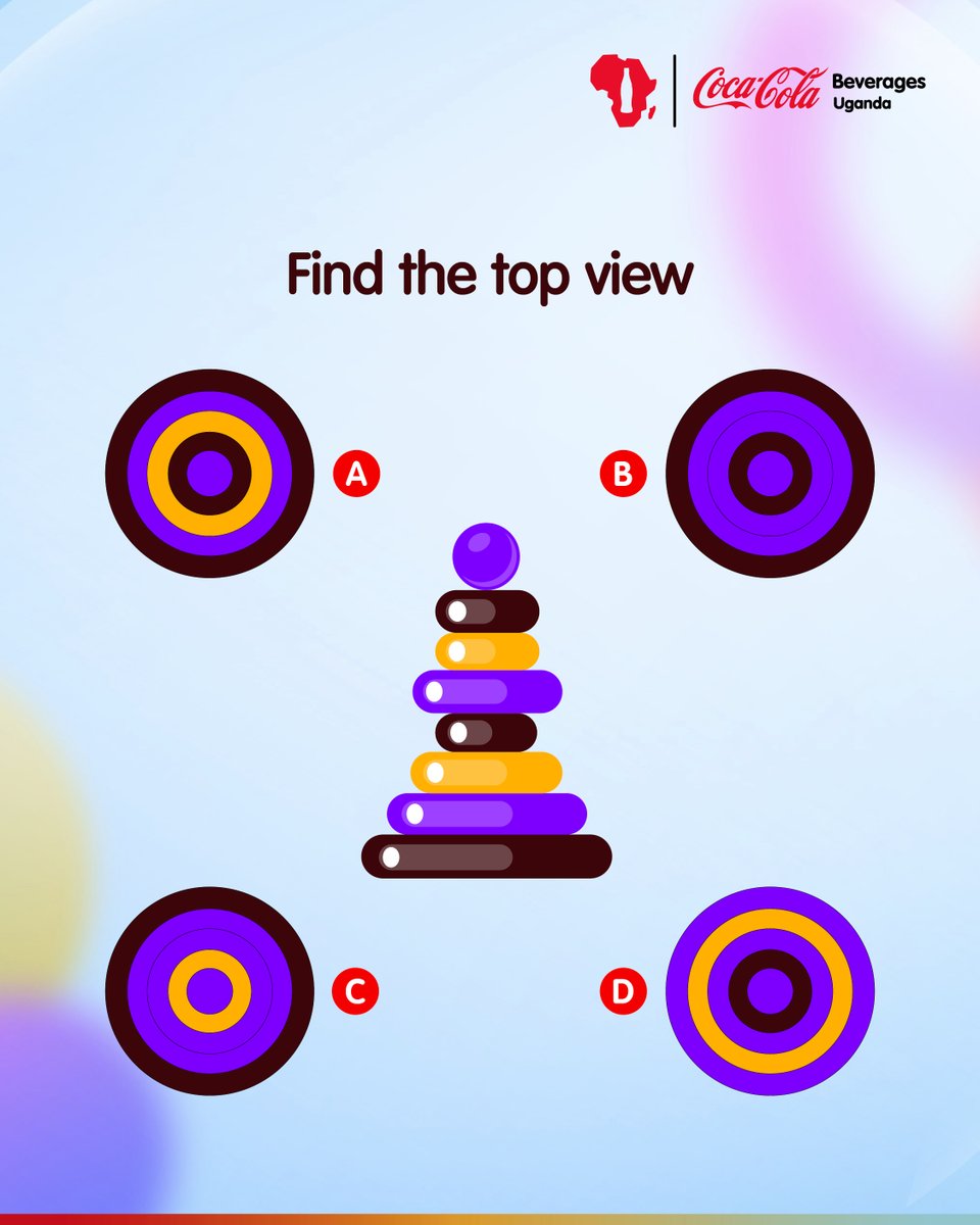 CocaColaBevUg's tweet image. Fun Friday Challenge! ​​

Can you spot the objects from a top view? Put your observation skills to the test and comment your guesses below!​​

#FunFriday ​​
#RefreshUG​​
#CCBU