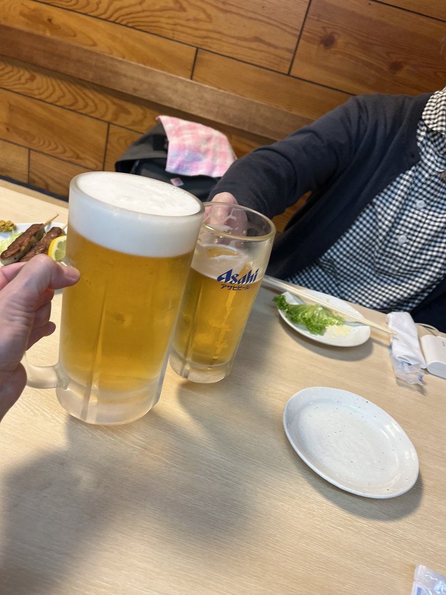 azituke's tweet image. 今日も大丸の大ジョッキで前呑みだ！
今日はライブではありません
かんぱーい