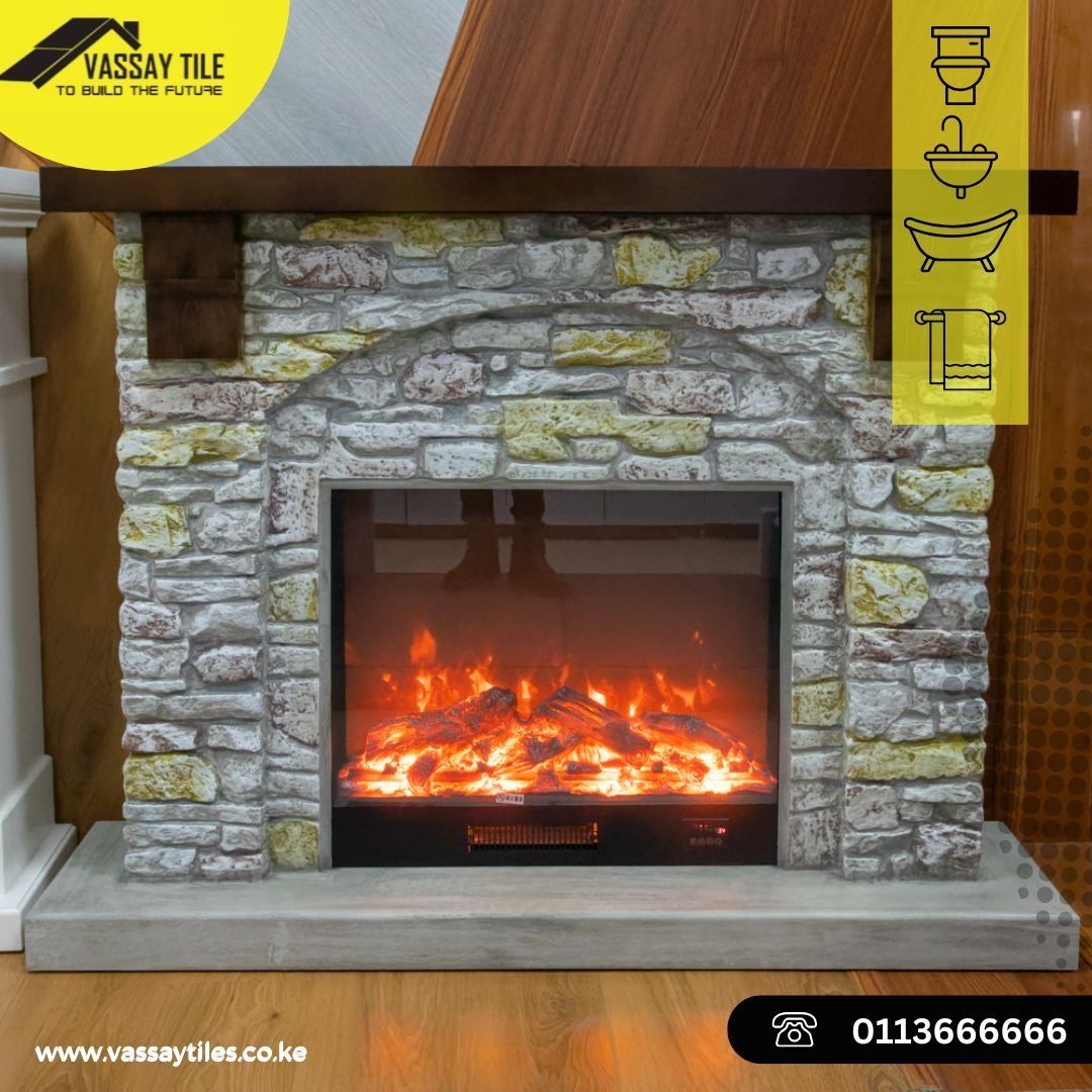 vassaytiles's tweet image. The charm of a traditional fireplace without the hassle! Our electric fireplace is the perfect blend of rustic texture and modern convenience.

#FireplaceGoals #ElectricFireplace #StoneCladding #VassayTile #CozyHome #InteriorDesign