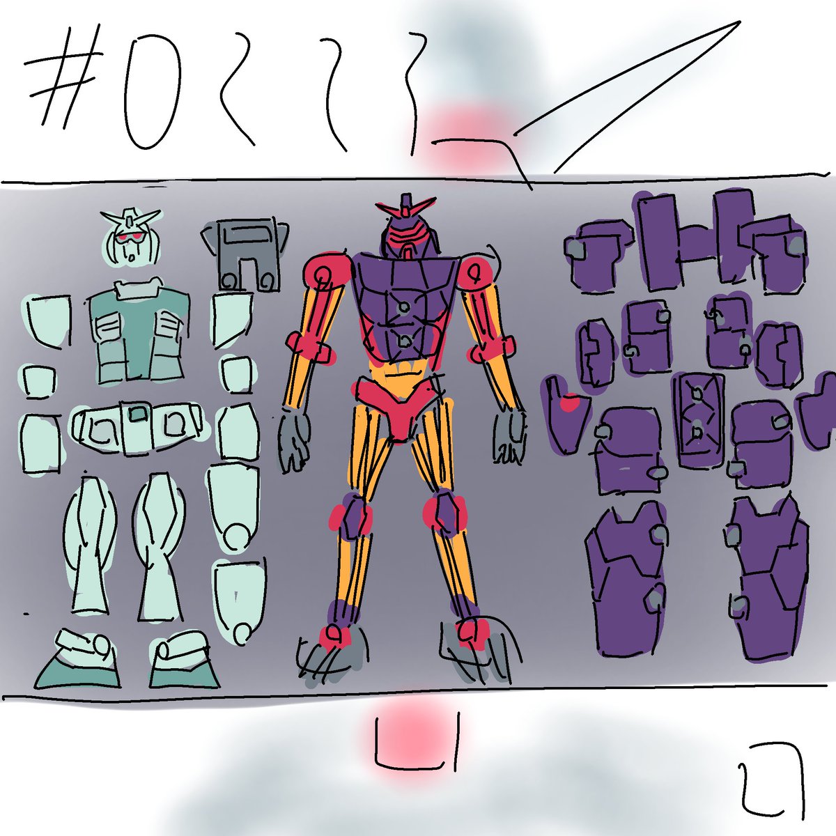 時代が時代ならデカブツ同士コンパチで商品化されてたかもねって落書き