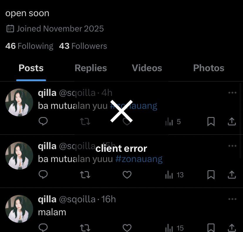 guys kalau ini kenapa ya kok ngga bisa ngefollow?

#zonauang