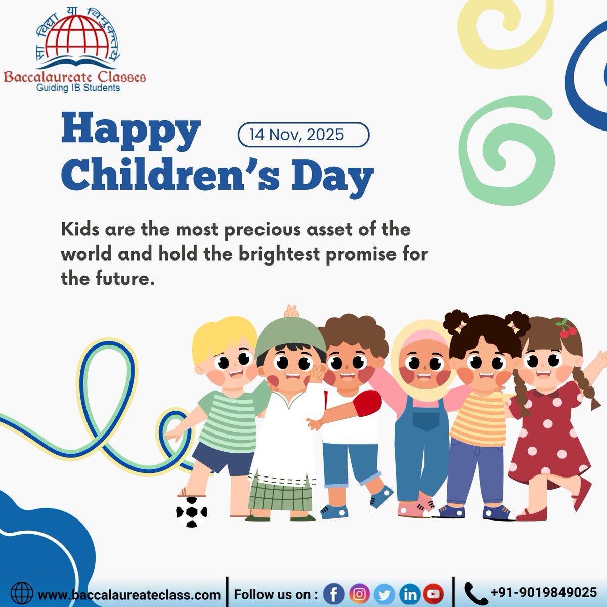 bclasses4ib's tweet image. 🌟 Happy Children’s Day! 🌈
Every child is a spark of hope, joy, and endless curiosity. 
👦👧 Baccalaureate Classes wishes all our young learners a very Happy Children’s Day! 🎉

#HappyChildrensDay #BaccalaureateClasses #IBStudents #IBLearning #FutureLeaders #YoungMinds