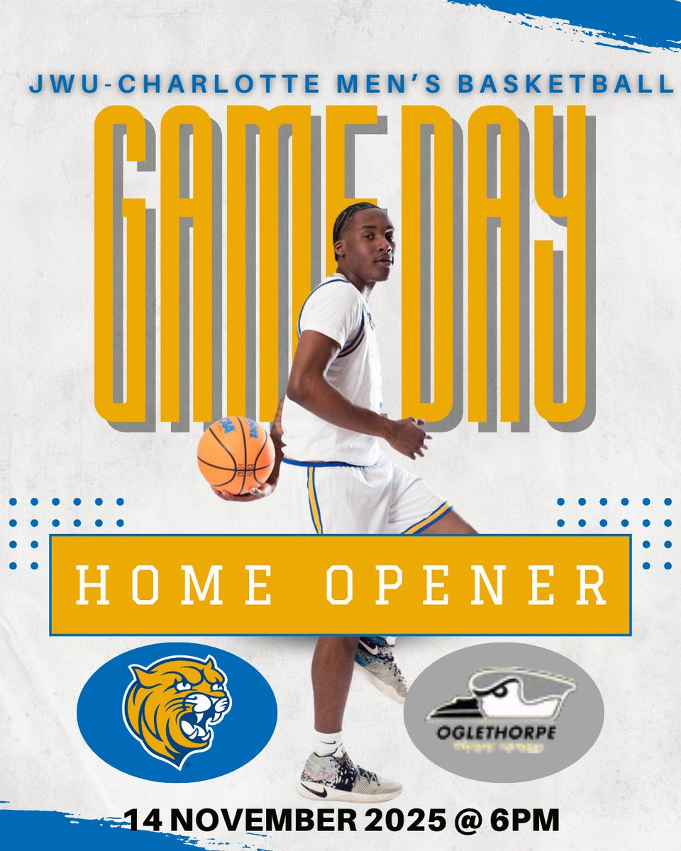 JWU_MBB's tweet photo. It’s Game Day! Home Opener tonight vs. Oglethorpe. #WildcatFamily #d3hoops https://t.co/C6OUcaqwQx
