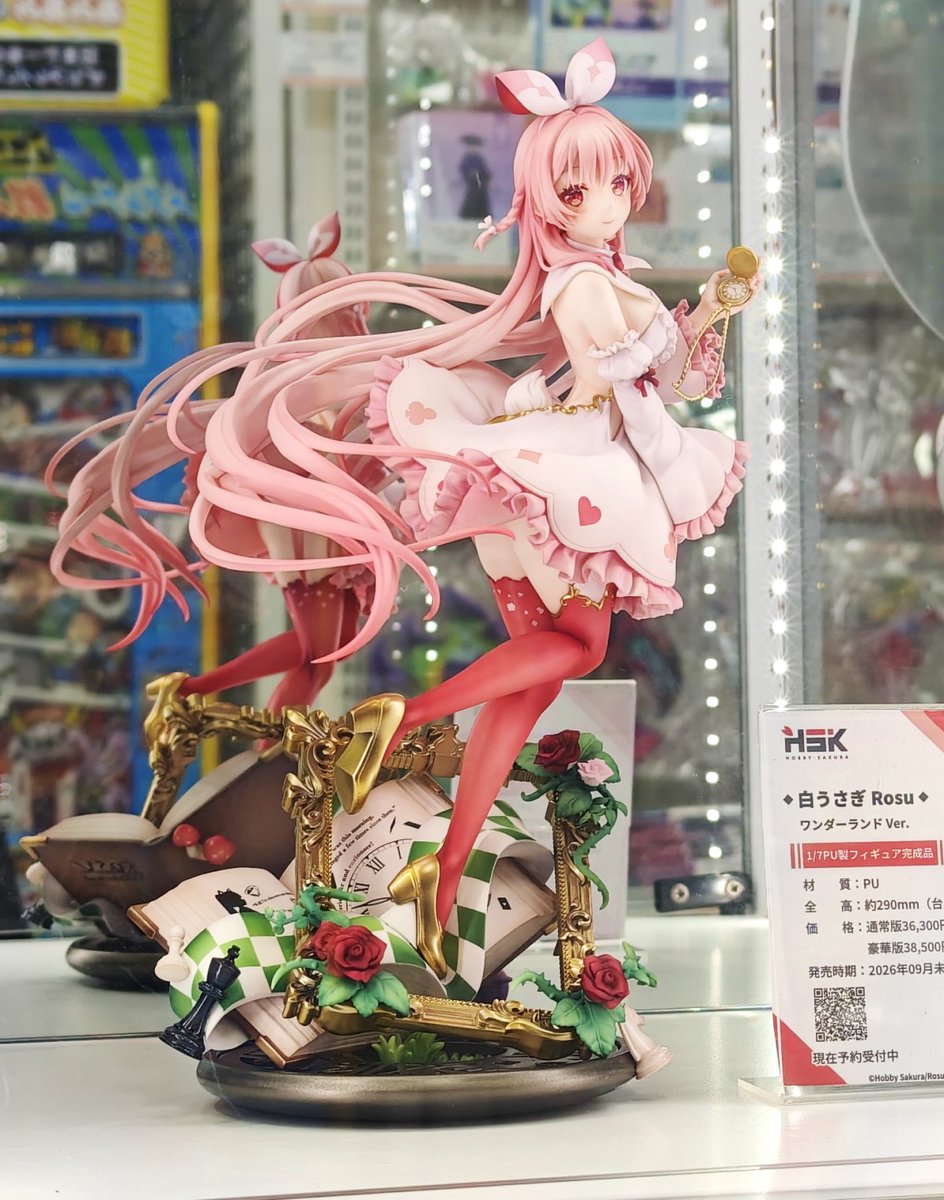 フィギュア『白うさぎ Rosu ワンダーランドVer.』が、あみあみにて期間限定で展示中です！ぜひ実物を見に来てくださいね！
📍東京都千代田区外神田1-15-16 秋葉原ラジオ会館4階

Rosu Wonderland Ver. scale figure is displayed in Amiami store! Please check it out~!🐰✨