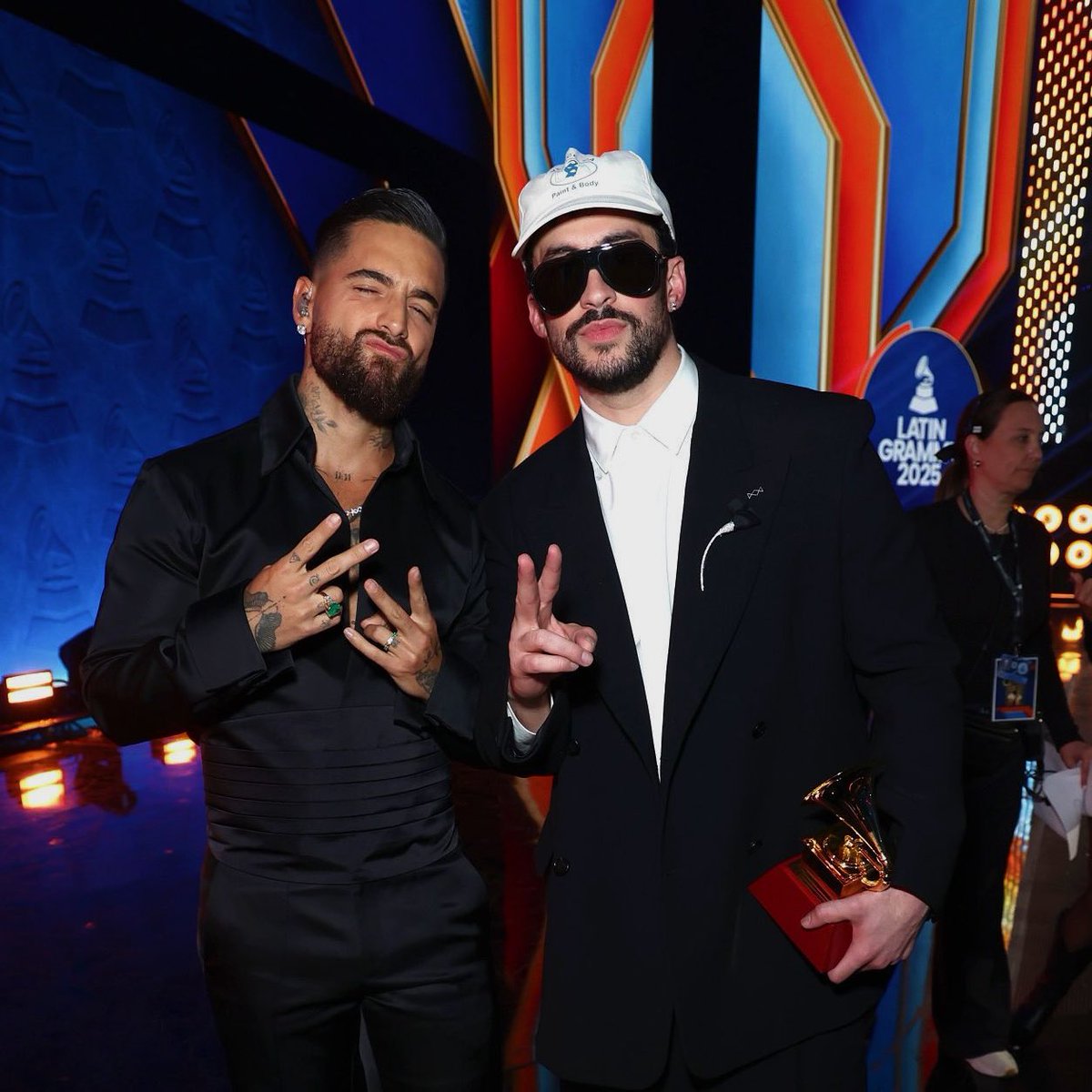 Bad Bunny y Maluma en los Latín Grammys. ❤️‍🔥