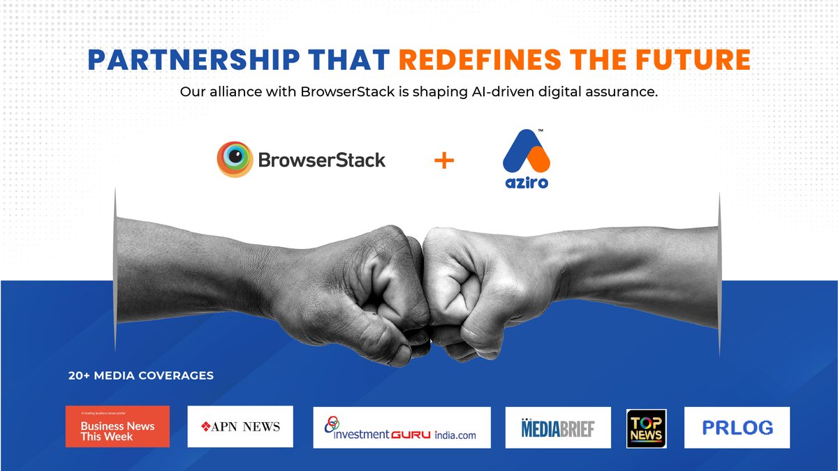 AziroTech's tweet image. Aziro and BrowserStack partner to redefine AI-driven digital assurance!

Together, we’re building an ecosystem that enables enterprises to test smarter, deliver faster, and create inclusive digital experiences.

Read more: aziro.com/company/press-…

#Aziro #Partnership #Media
