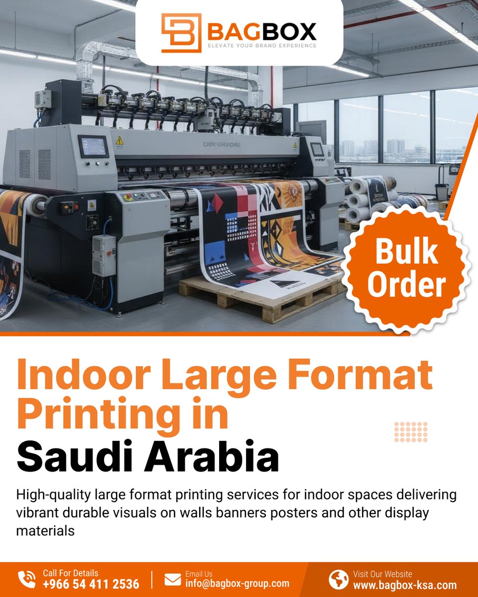 bagboxadvertise's tweet image. Bring your brand to life with Bagbox&apos;s premium indoor printing services in Saudi Arabia:
🖼️ Wall Graphics &amp;amp; Banners
📰 Vibrant Posters &amp;amp; Displays

bagbox-ksa.com

#LargeFormatPrinting #IndoorAdvertising #SaudiArabia #Branding #VisualMarketing #RetailDesign #PrintMedia