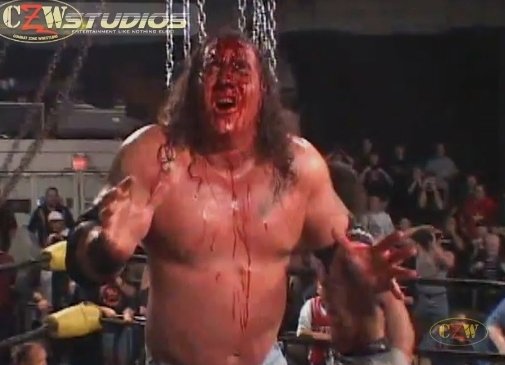 AJLeatherman's tweet photo. @AEWNeckbeard 20 years ago, "smart" fans shit on CZW style deathmatch spots, now they consider it highbrow "art". If Zandig or Wifebeater were working in AEW today, they'd be winning Observer awards. #JEEZUS https://t.co/Fg8vSC3h1Q