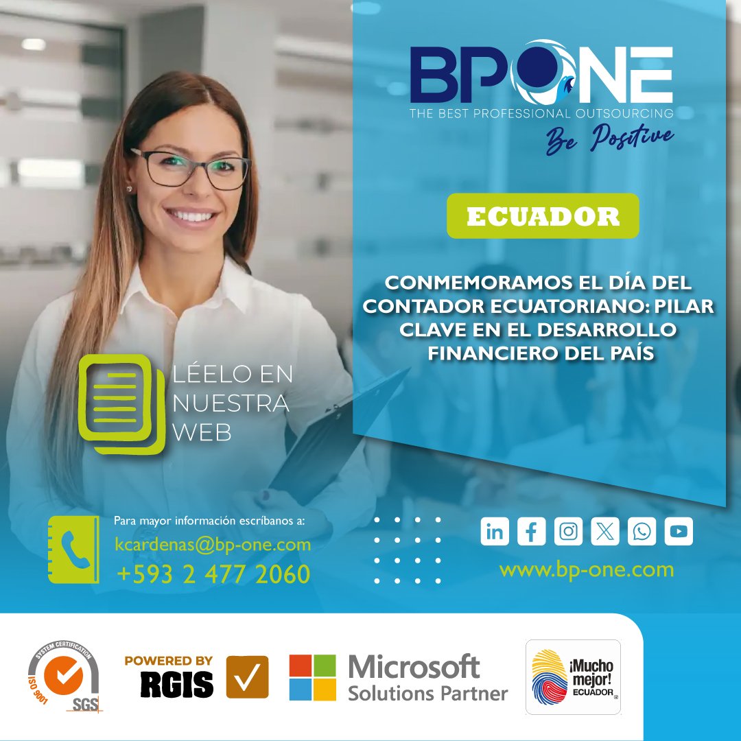 BPONE_COM_'s tweet photo. 📊 Conmemoramos el Día del Contador Ecuatoriano: Pilar clave en el desarrollo financiero del país

📩 Correo: kcardenas@bp-one.com
📞 Teléfonos: +593 2 477 2060 | +593 2 3400 277
📍 Oficinas: Ecuador | Colombia | Perú | USA
🌐 https://t.co/y16uebfxPC

#BPONE #Ecuador https://t.co/cs2Z8v7Yrt