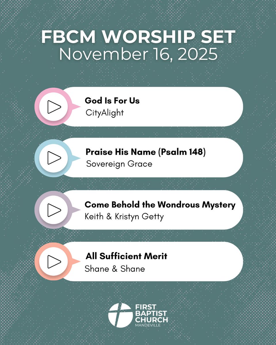 fbcmandeville's tweet photo. Listen to this Sunday's worship set here: https://t.co/SuHLsqkVVS https://t.co/G1FL1Y08dM
