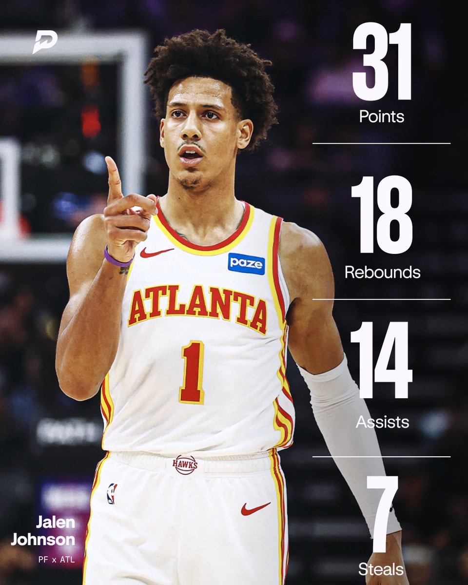 PrizePicks's tweet photo. only player in NBA HISTORY with this stat line https://t.co/QevFIWbak4
