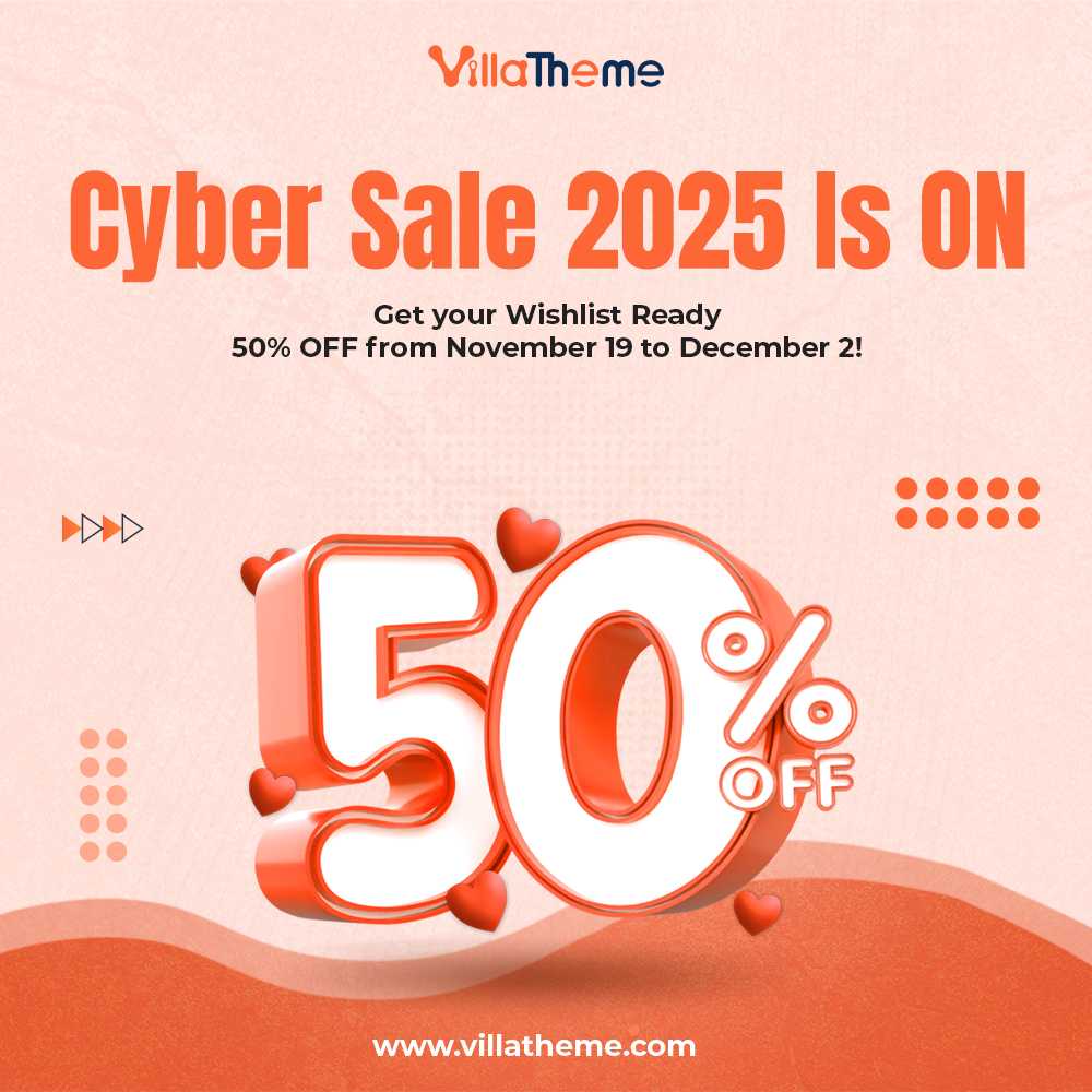 ⚡ Envato Cyber Sale 2025 is live!
🗓️ Nov 19 - Dec 2 (UTC)
🔥 50% OFF our best 20 WooCommerce plugins - Boost Sales, CURCY, ALD &amp; more!
👉 Grab the deal: 1.envato.market/mO71KD