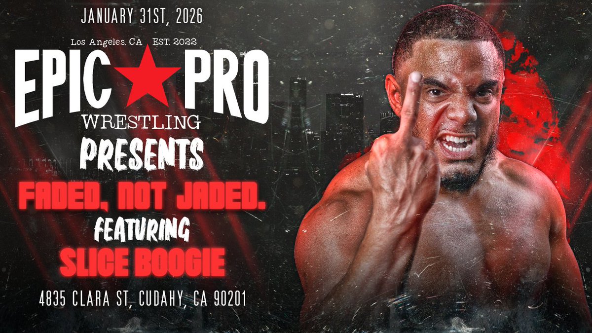 EpicProLA's tweet image. Faded, Not Jaded - January 31, 2026 in Los Angeles - 7 PM 

Featuring Slice Boogie, Jordan Cruz, Adrian Quest, Chris Nasty, and more to be announced!

All tickets are just $20!
fadednotjaded.eventbrite.com