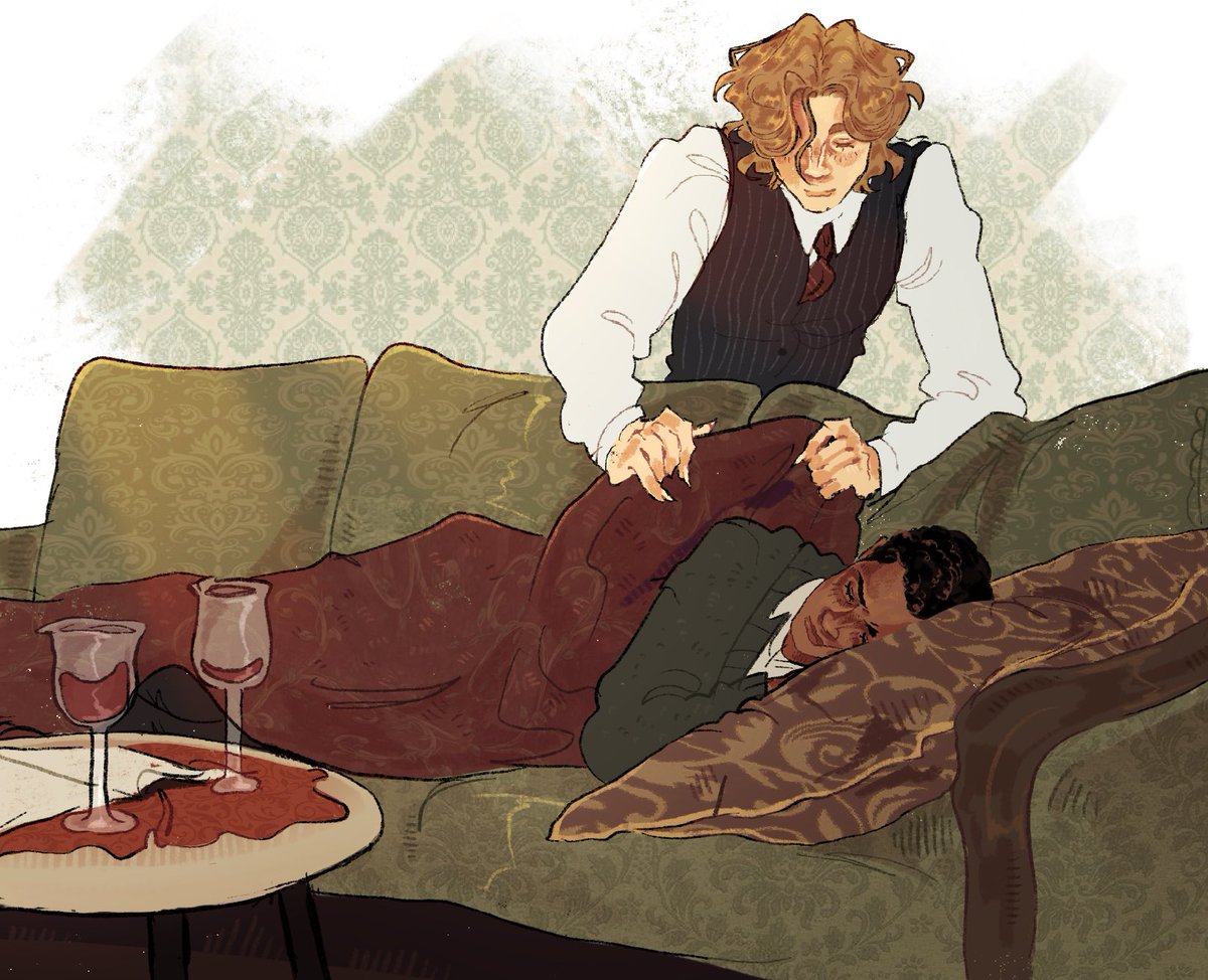 12doomed's tweet image. i have the flu so i drew them being sweet #iwtv