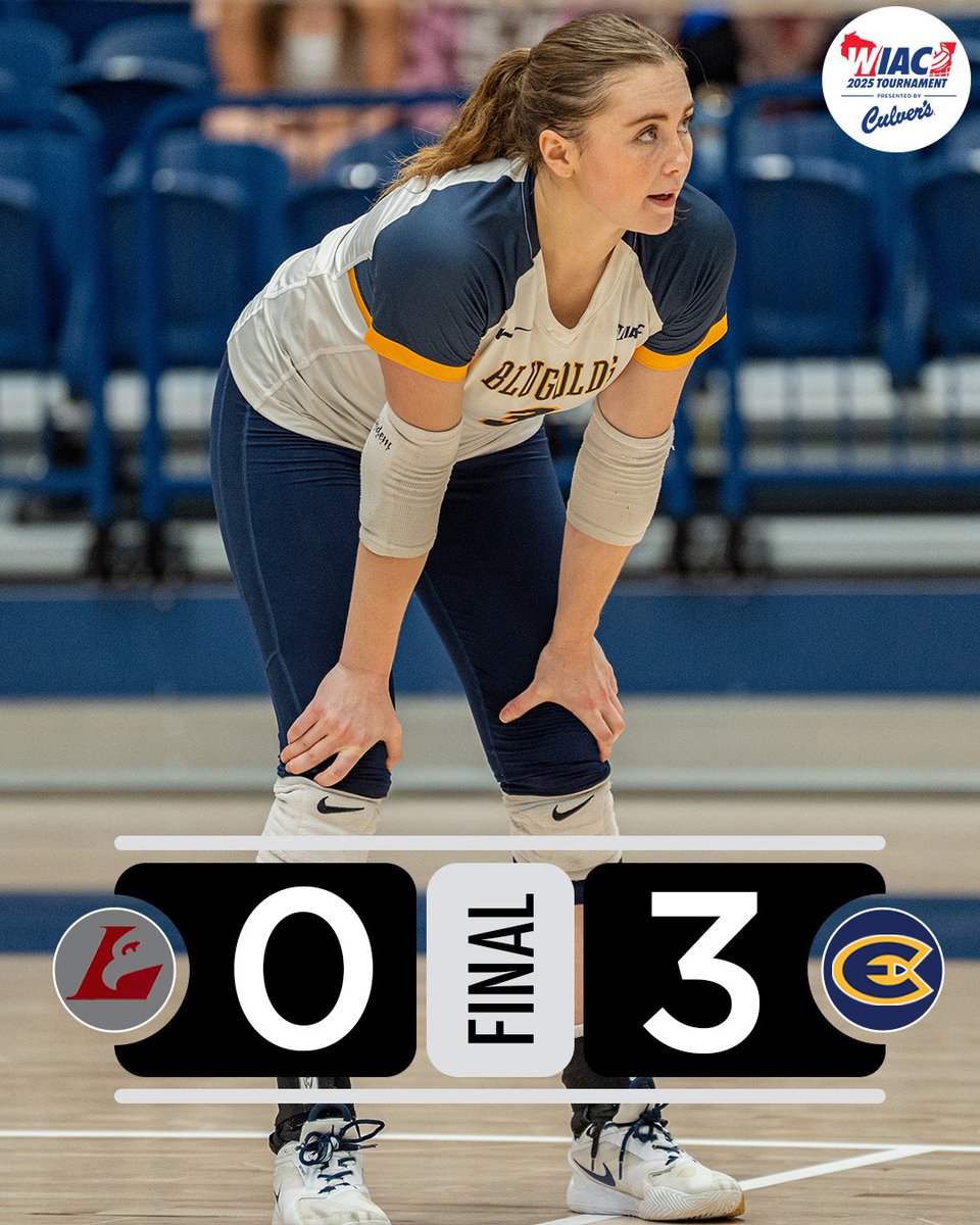 wiacsports's tweet photo. #WIACVB | @UWECblugolds and @UWOshkoshTitans advance to the Finals of the 2025 WIAC Women's Volleyball Tournament (pres. by Culver's). 

#ExcellenceInAction 
#d3vb https://t.co/KXZ9FXyWEX