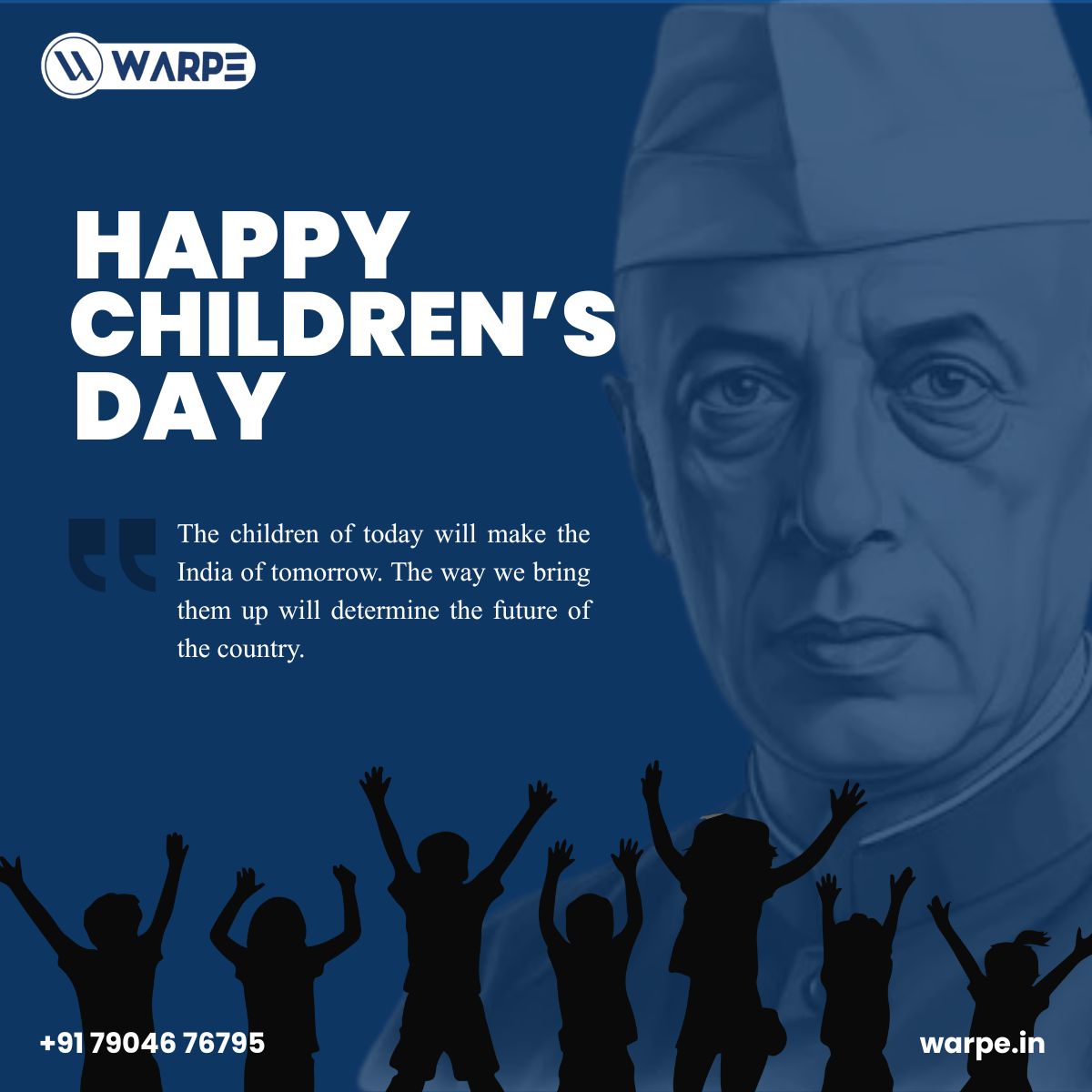 warpe_IN's tweet photo. At WARPE, we are committed to training and empowering individuals for a better and brighter future.✨

#ChildrensDay2025 #HappyChildrensDay #FutureOfIndia #TomorrowBuilders #WARPE https://t.co/ulGI72t96o