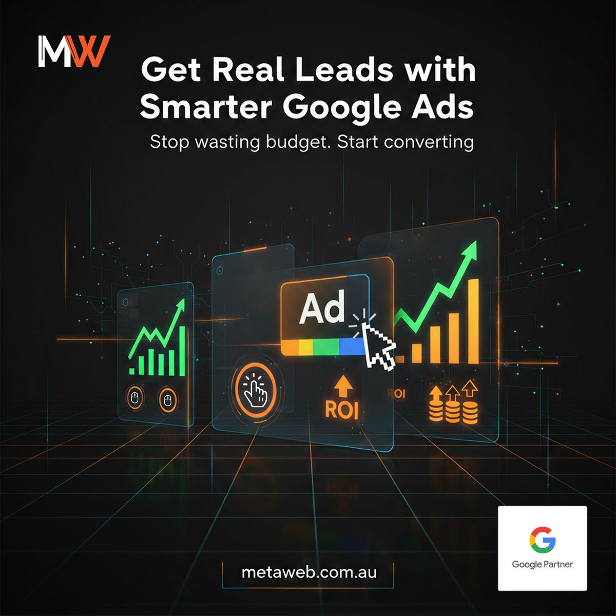MetaWebAus's tweet image. Get real leads with smarter Google Ads. No wasted spend — only high-intent conversions. Grow faster with MetaWeb.
#GoogleAds #PPC #LeadGen #MetaWeb