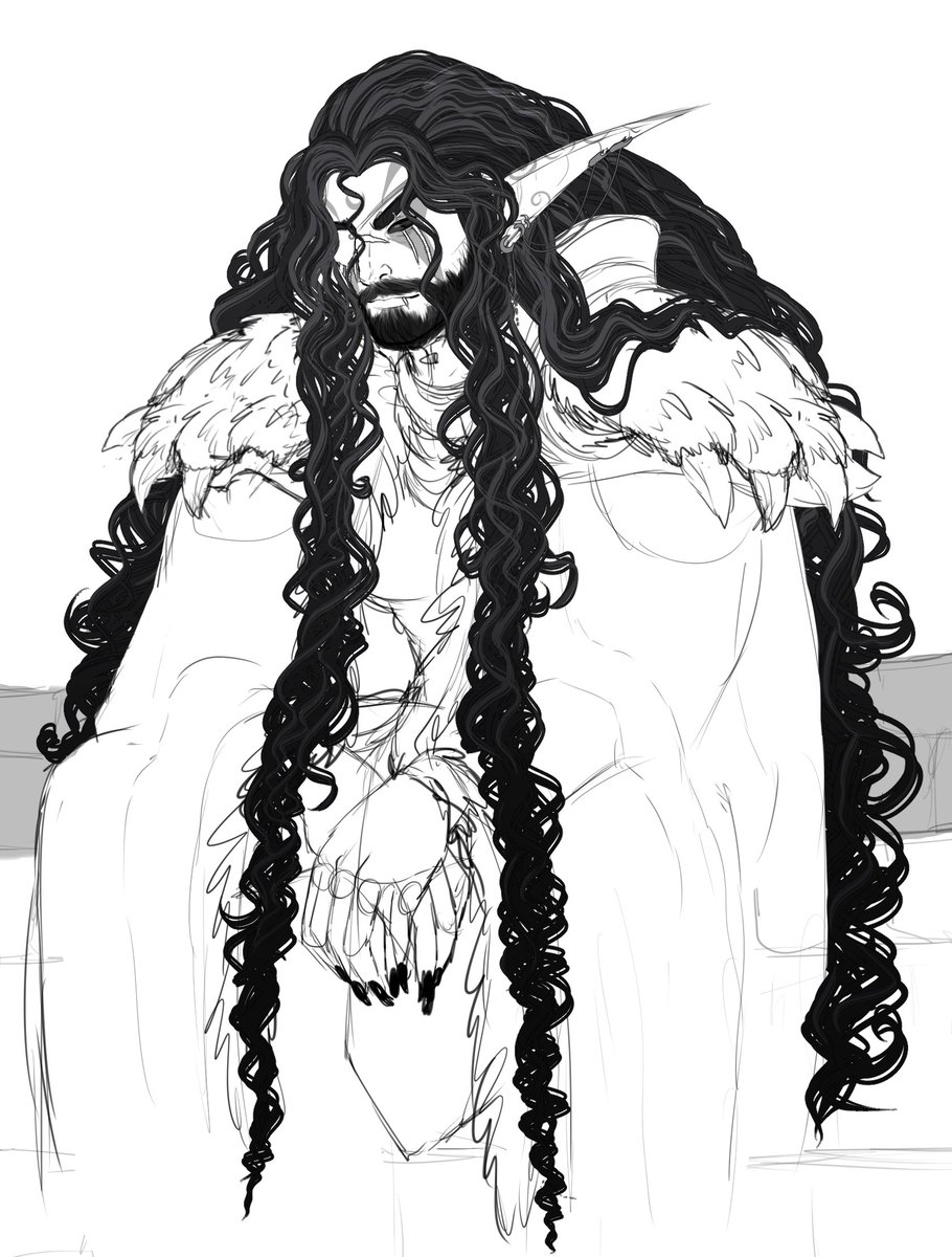 Doodles of Rehyna and her new friend Elthis!