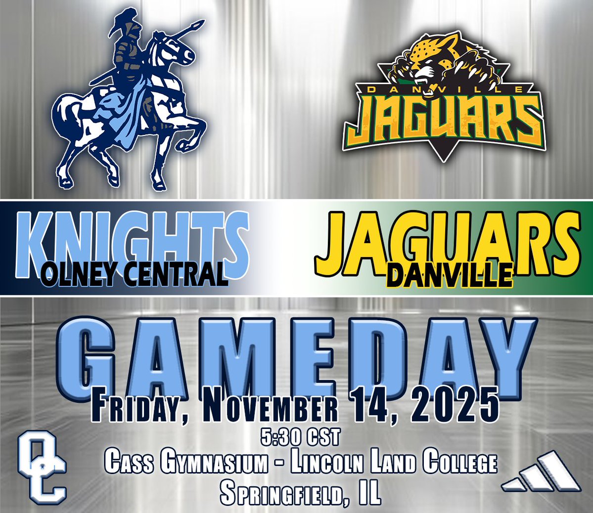 The Lady Knights hit the road this week as we travel to our state capital city Springfield, Illinois.

OCC will take on the Jaguars of Danville Area Community College in the Lincoln Land Classic opener tonight at 5:30.

Look for the livestream on our YouTube page!