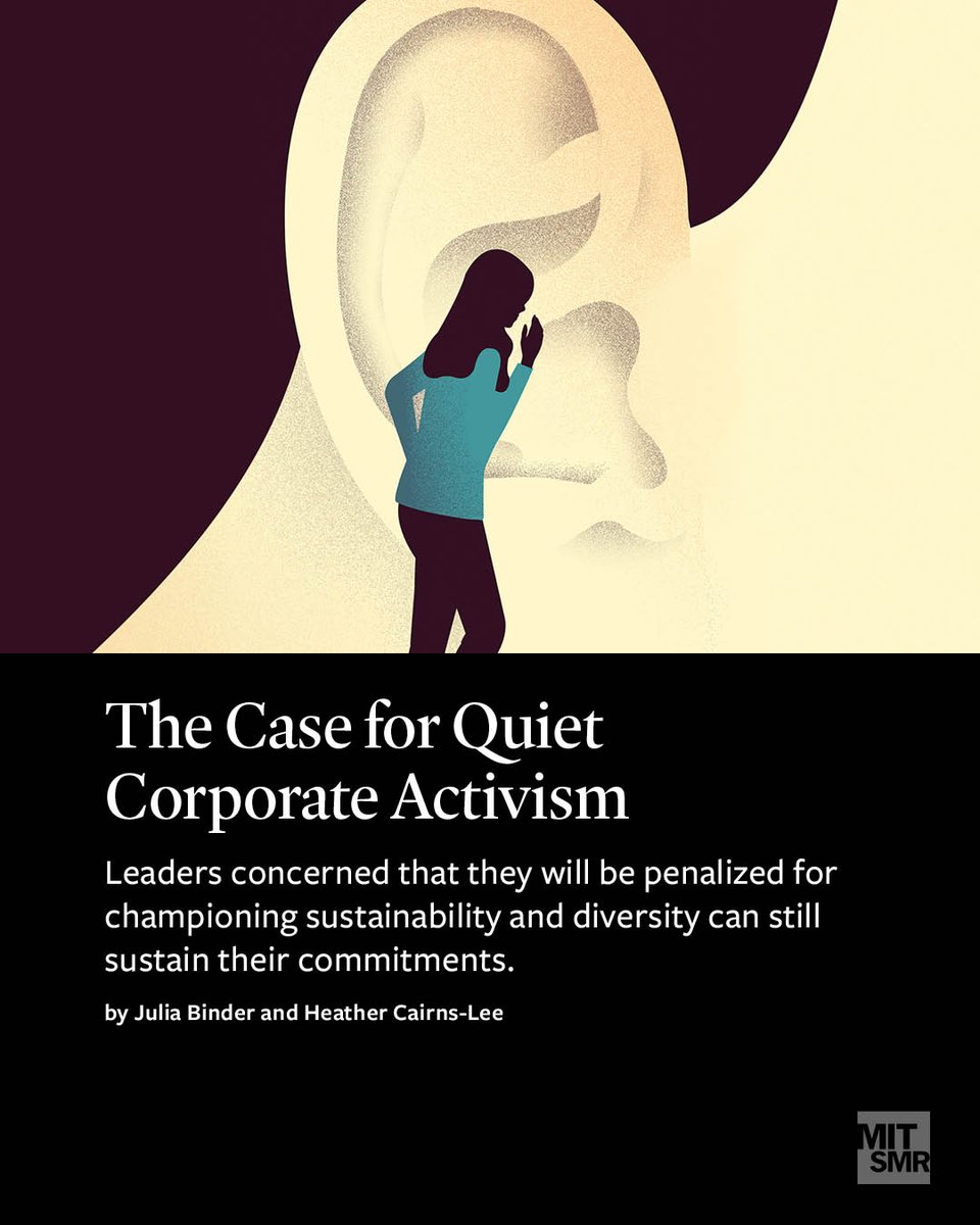 mitsmr's tweet image. Learn how leaders can sustain social and environmental commitments amid a hostile political climate by communicating thoughtfully. mitsmr.com/3WJQ4gZ