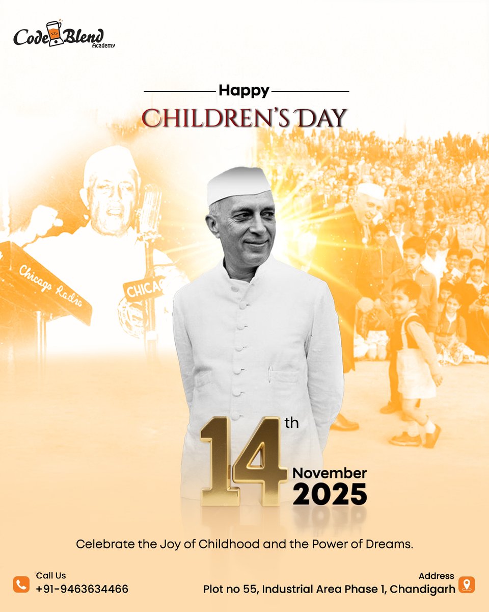 CodeblendA's tweet image. Celebrating the joy, creativity, and bright dreams that make childhood truly magical.
Let’s continue to inspire young minds and shape a brighter future together.
Happy Children’s Day! ❤️

#ChildrensDay #HappyChildrensDay #FutureCreators #InspiringYoungMinds #CodeBlendAcademy