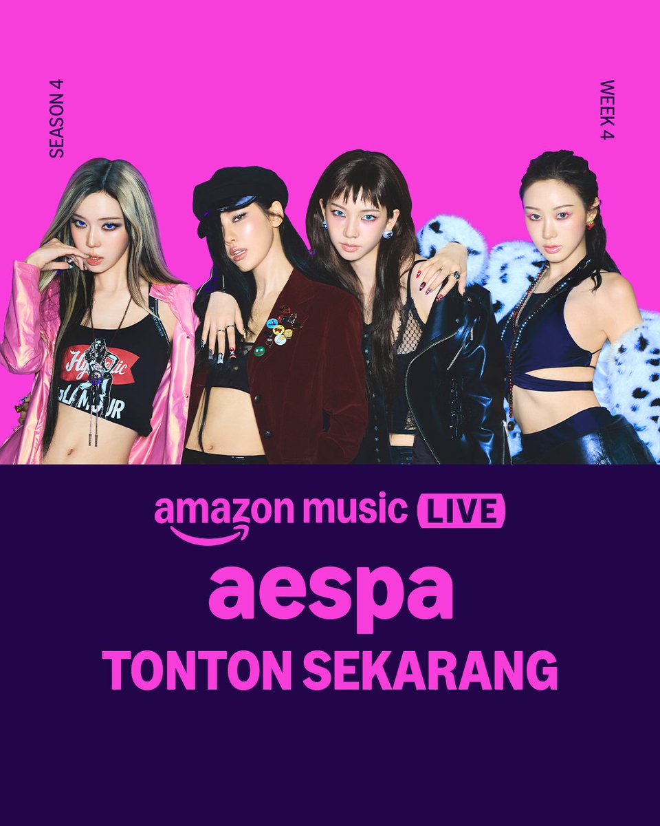 Buka Prime Video-mu sekarang karena <a href="/aespa_official/">aespa</a> di Amazon Music Live UDAH TAYANG! ⭐️🩵🌙🦋