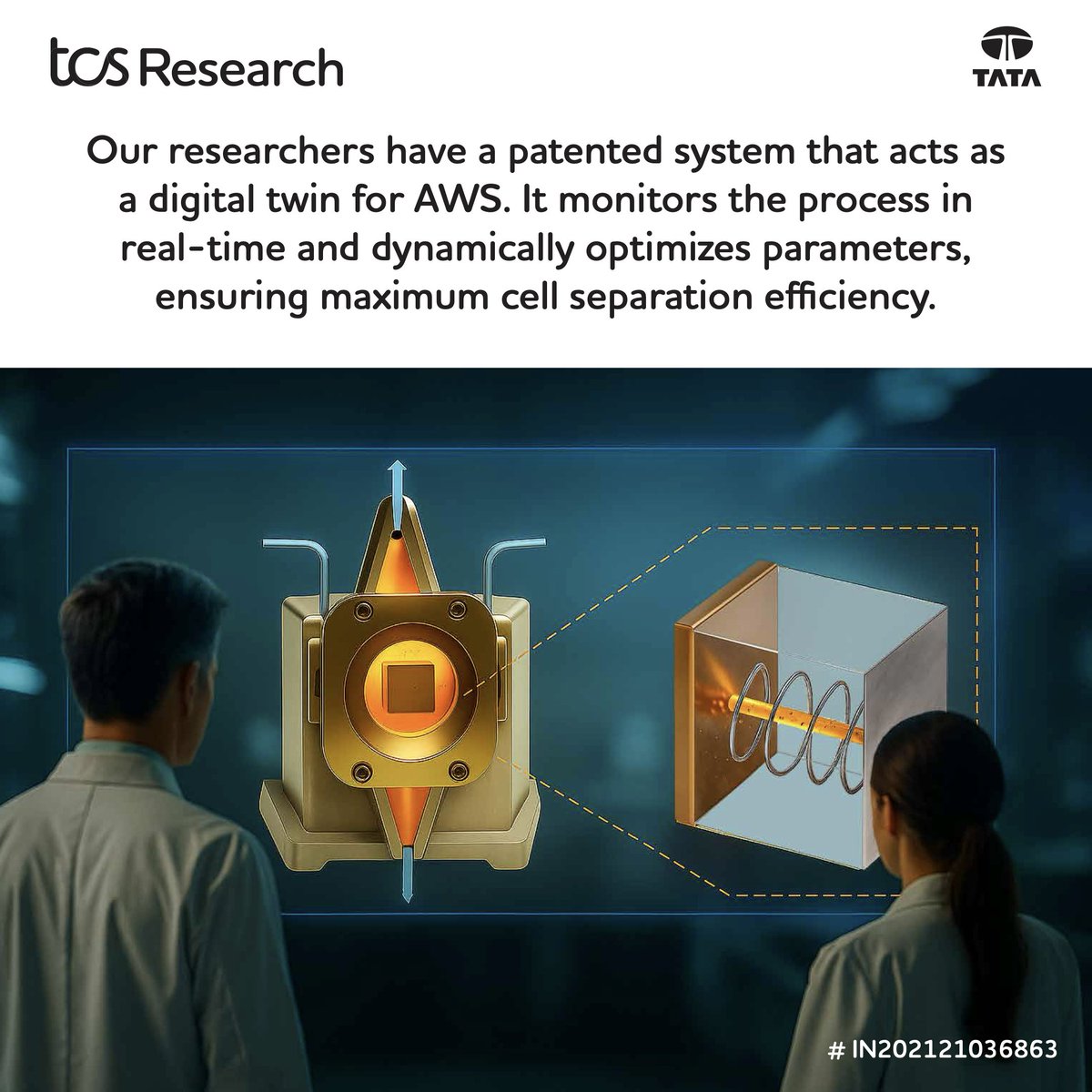 TCSResearch's tweet image. Acoustic Wave Separators (AWS) can be used in cell harvesting but may not always work efficiently.
Our researchers have patented a digital twin for AWS that monitors the process in real-time and dynamically optimizes parameters to ensure maximum efficiency in biomanufacturing.…