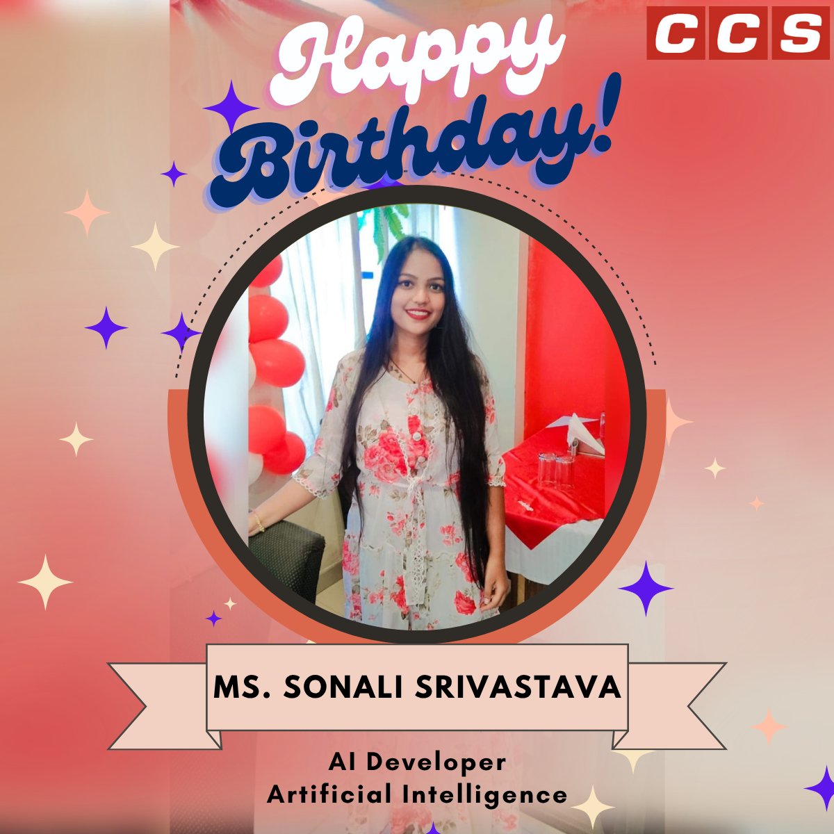 CCSComputersPL's tweet image. Happy Birthday to Sonali Srivastava!
Wishing you a year ahead filled with joy, success, and good health.

#HappyBirthday #TeamCCS #CelebrationTime #CCSComputers