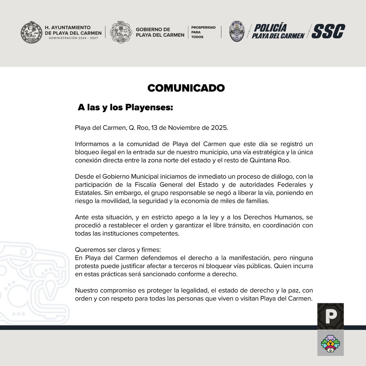 Ayuntamiento de Playa del Carmen tweet media