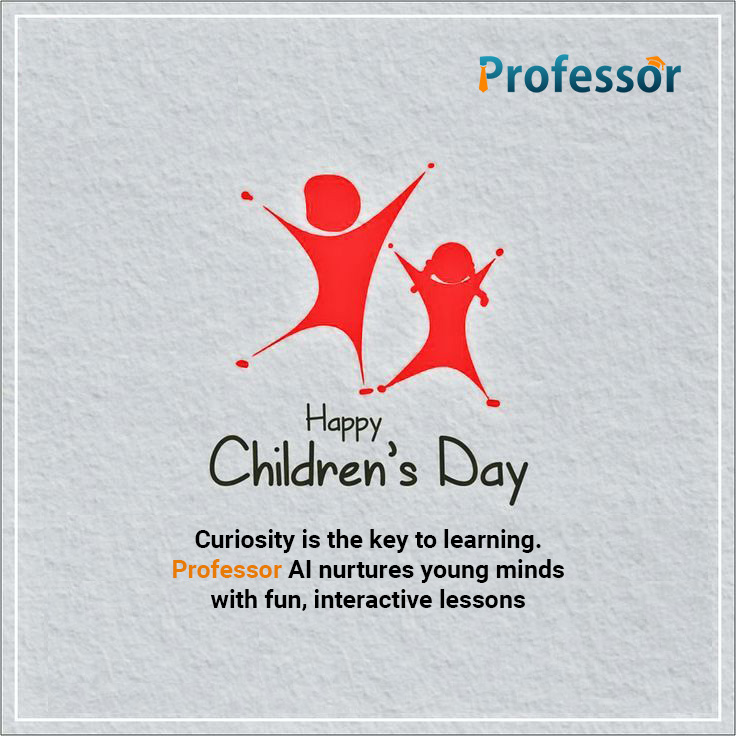 mrprofessorai's tweet image. Happy Children’s Day! 
Curiosity fuels learning and Professor AI helps children explore, create, and understand through fun, interactive lessons.
Let’s build a future where every child learns with joy and confidence. 
#ChildrensDay #ProfessorAI #EdTech #FutureLearning #MakeRoot