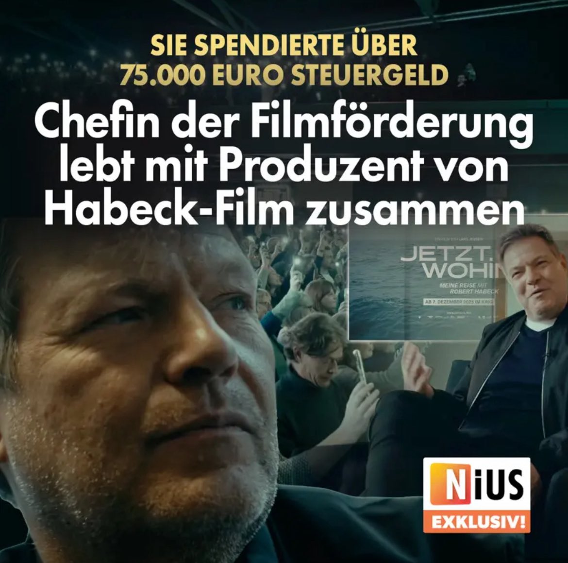 Sie spendierte dem Ex-Minister über 75.000 Euro Steuergeld: Chefin der Filmförderung lebt mit Produzent von Habeck-Film zusammen #NIUS nius.de/politik/news/7…