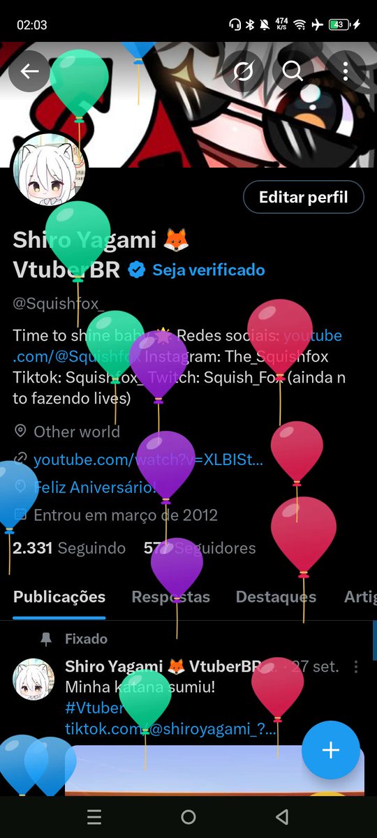 Squishfox_'s tweet photo. Feliz aniversário pra mim ksksk 
#HappyBirthday https://t.co/6rRjRZCH5N