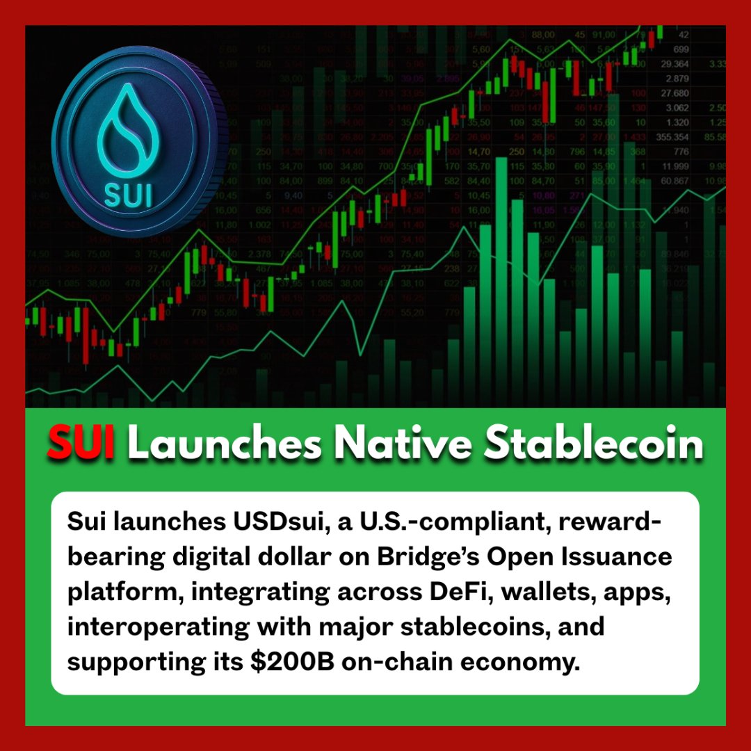 kryptobees's tweet image. Sui launches USDsui, enabling seamless DeFi, wallet, and app integrations, powering a $200B+ on-chain ecosystem.

Visit Us: kryptobees.com/blog/sui-meme-… 

#USDsui #SuiBlockchain #Stablecoin #DeFi #DigitalDollar #SuiEcosystem #USA #UAE #Singapore #NorthKorea #CryptoMarket #technology