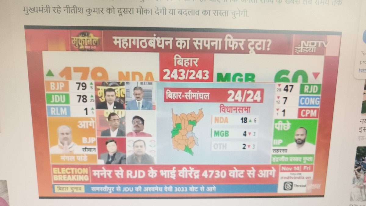 ले मूत दिया बिहार की जनता ने, यदमुल्लो पर 

Evm व वोट चोरी का रंडी रोना दोपहर बाद दस जनपथ पर

#BiharElection2025