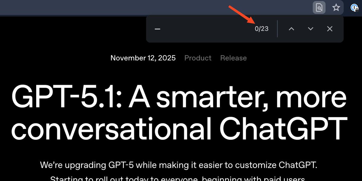 Fun fact: there are 23 em-dashes in the GPT 5.1 announcement post