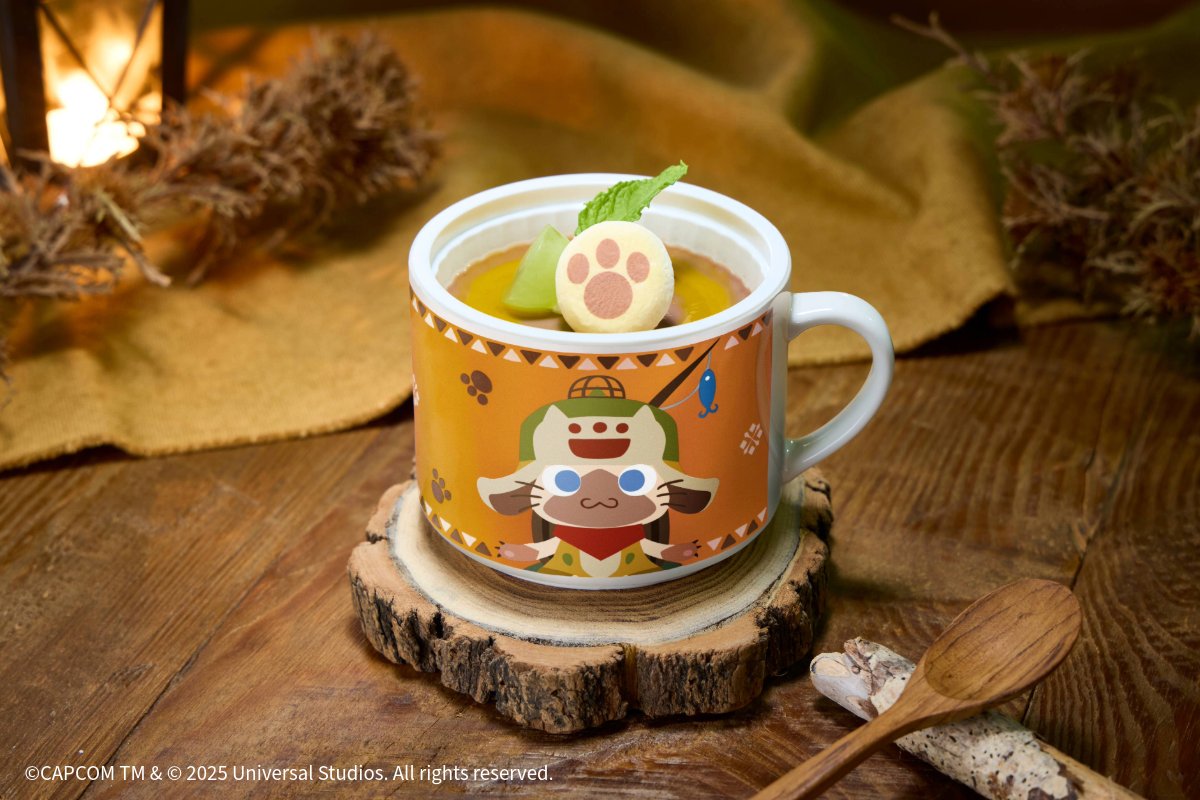 USJ_Official's tweet image. オトモアイルーがとってもかわいい、​
マグカップ入りのチョコレートプリン🍫🍮

マシュマロでできた​
肉球のぷにっと感もお楽しみに🐾✨

【モンスターハンターワイルズ ～モリバーの宴～ 】​
usj.co.jp/web/ja/jp/even…

#モンスターハンター #モンハンワイルズ #MHWilds