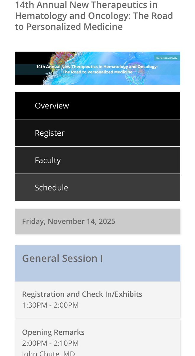 jgong15's tweet image. Starting tmrw Day 1 of @CSCancerCenter 14th Annual New Therapeutics in Hematology &amp;amp; Oncology w/multi-D care in cancer session on #PDAC @DrArsenOsipov @DrHendifar #NET @AGangiMD #upper/lower #GIcancers &amp;amp; a stellar line-up of speakers 

Nov 14-15 @SofitelLA
cedars.cloud-cme.com/oncologycme