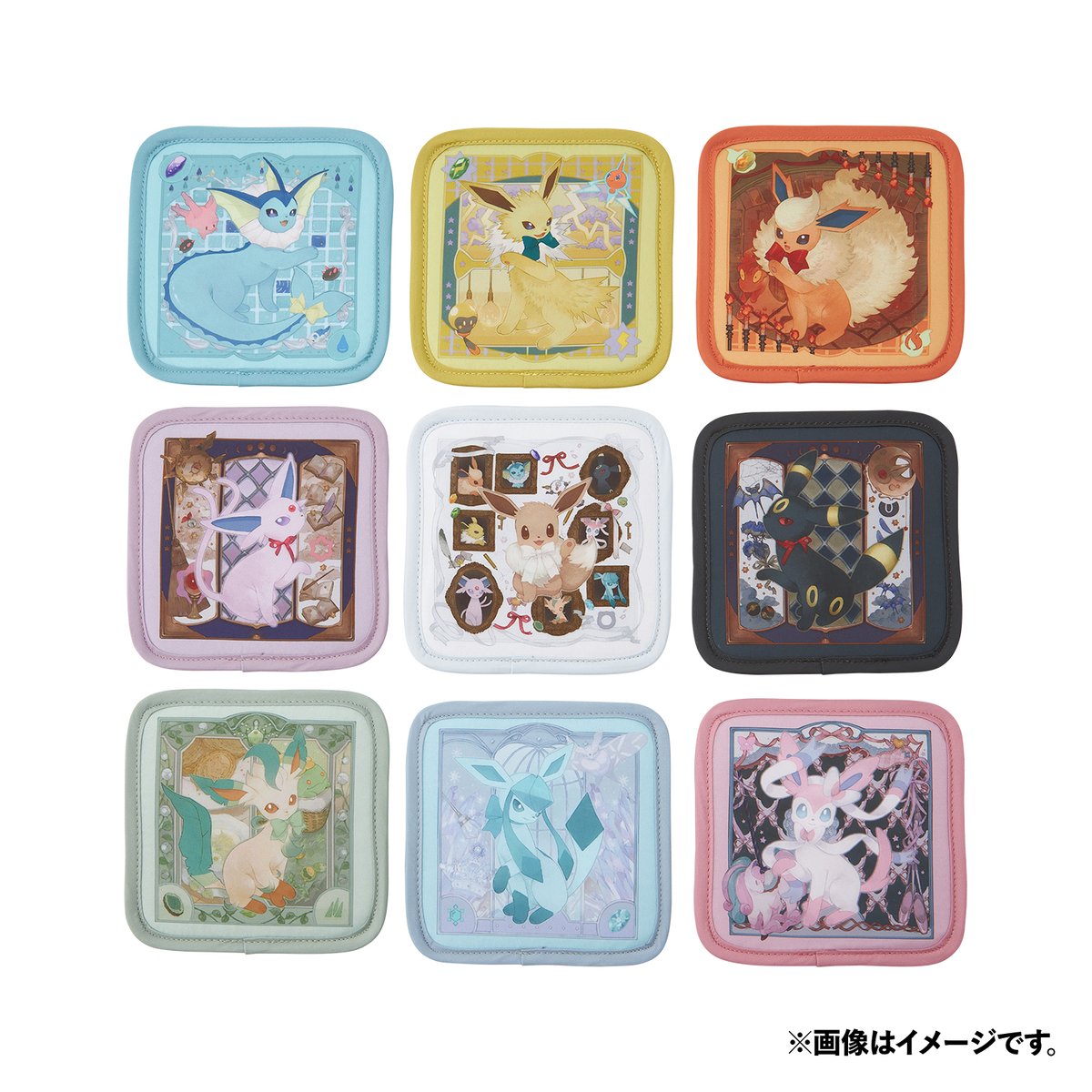 ✓刺繍ステッカー ✓キーホルダー ✓A4クリアファイル ✓コースター