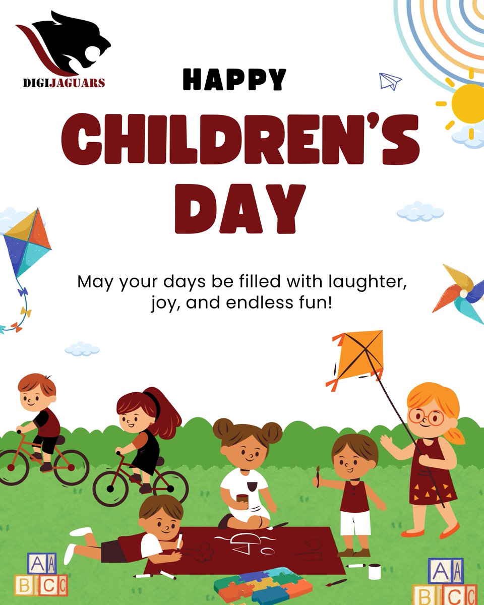 DigiJaguars's tweet photo. Celebrate the joy and innocence of childhood on this Happy Children's Day. 🌟 Let's cherish their laughter, cherish their dreams, and nurture their bright future.
.
.
.
#happychildrensday #kidsrock #childrensday #Nehru #jwaharlalnehru #digitalmarketingagency #digijaguars https://t.co/d8lM2uzyLG