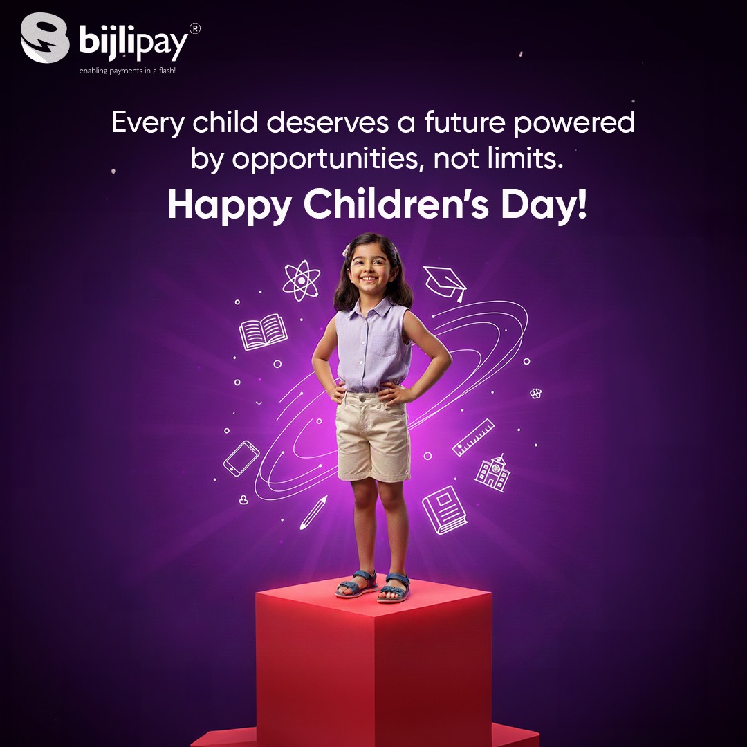 bijlipayindia's tweet image. When businesses grow, so do the opportunities around them. Let’s keep building a future where every child can imagine without limits.

Happy Children’s Day!

#ChildrensDay #POSInnovation #EmpoweringBusiness #BetterTomorrow #BusinessGrowth #POSSolutions