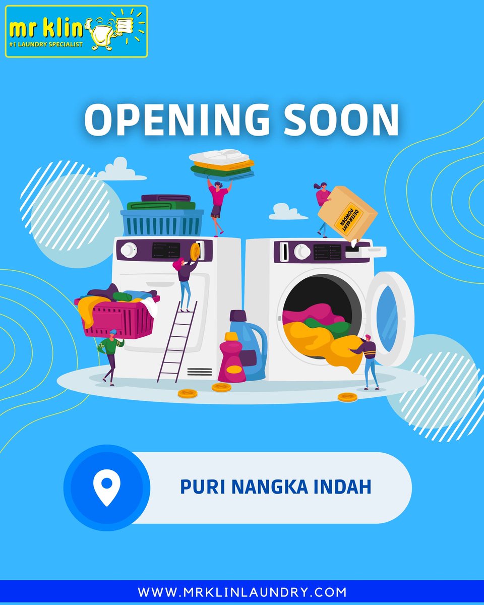 Opening soon! Mitra MR KLIN, Ibu Jurisima di Puri Nangka Indah, Pekanbaru. Total sudah 313 mitra bergabung di 53 kota seluruh Indonesia di usia MR KLIN yg ke-16 tahun. Jika Anda juga ingin memiliki bisnis Laundry yang Panen dan terima Cash setiap hari, segera hubungi kami. 👍😊🏆