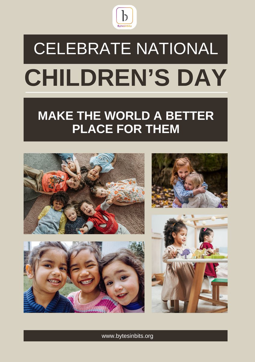 BytesinbitsI's tweet photo. Their innocence lights up every moment.
Warm wishes for a beautiful Children’s Day!

#childrensday #happychildrensday #kidsarethefuture #littlestars #innocenceandjoy #childhoodmagic #celebratechildren #brightfuture #littledreamers #bytesinbits https://t.co/iUNowVcgeu