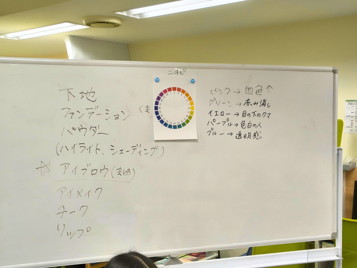 明日の私がもっと好きになる！メイクレッスンの訓練🧑‍🤝‍🧑
長らく美容業界で勤務した支援員が自分に似合う色やカバーする為の色、そのほかメイクアイテムごとの使用方法をレッスン💄気分やTPOにあわせたメイク術、ケア術を学びました✨️